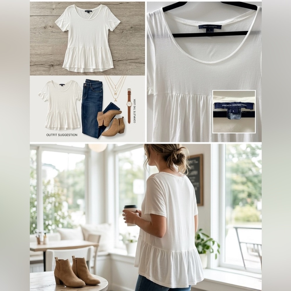 French Connection Straight Leg Jeans in Blue Denim